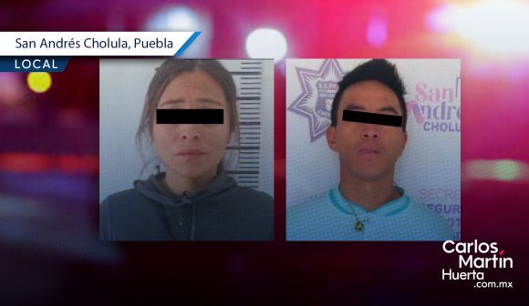 Detienen a presuntos asaltantes de cuentahabiente en San Andrés Cholula; aseguran dinero robado