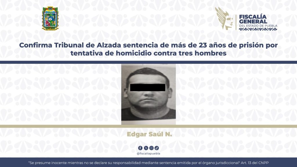 Se confirma sentencia de más de 23 años de prisión por tentativa de homicidio contra tres hombres 1 Fotografia Boletin de Prensa no. 355 001 3