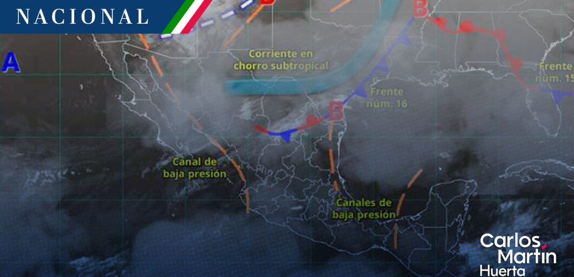 Frente frío 16 Frente frío 16 se mantiene activo en la Mesa del Norte y zonas serranas del país