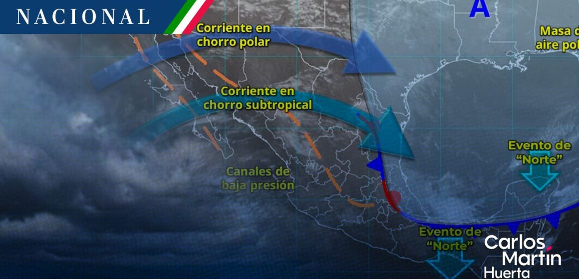 Frente frío 16 y masa de aire polar azotan el sureste con lluvias intensas