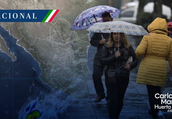 Se mantienen condiciones de lluvias en estados del occidente, centro, sur y sureste del país
