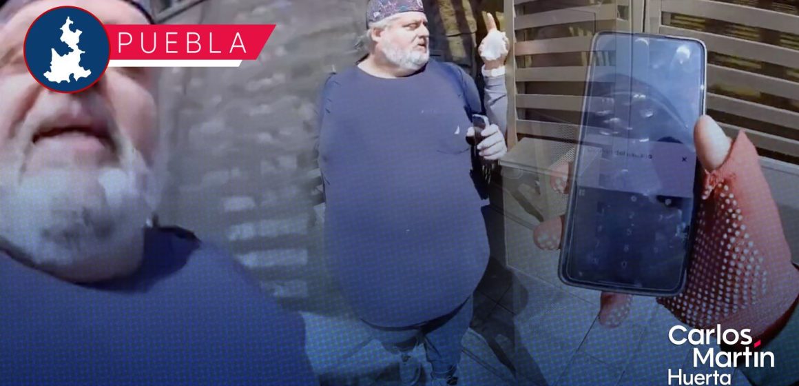 Hombre agrede e insulta a repartidor de DiDi en Puebla por pedirle un código