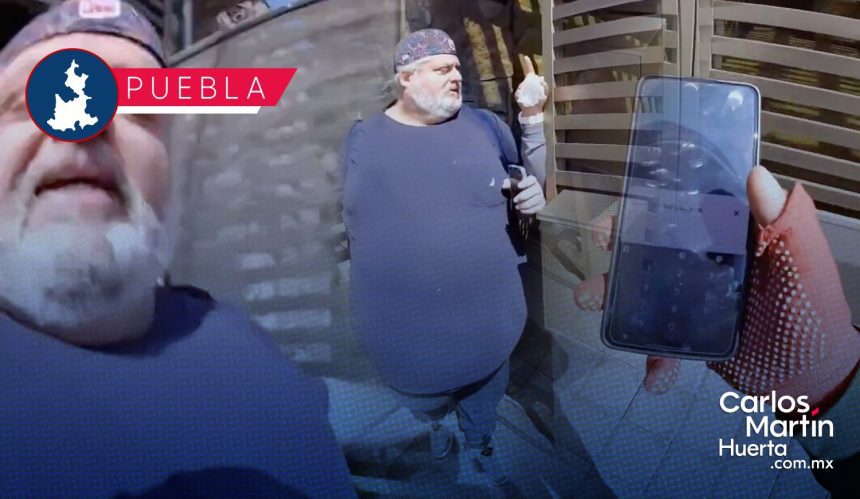 Hombre agrede e insulta a repartidor de DiDi en Puebla por pedirle un código