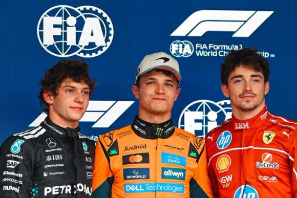 Lando Norris - pole Lando Norris consigue la pole en Brasil; Red Bull eliminado en Q1