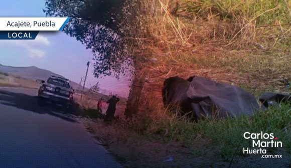 Localizan cuerpo embolsado en Acajete; presenta signos de violencia extrema