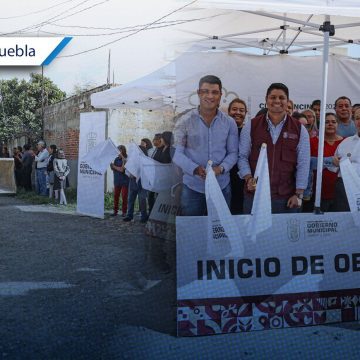 Omar Muñoz impulsa infraestructura en Cuautlancingo; pavimentan calles en Sanctorum