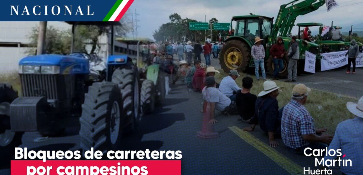 Campesinos y transportistas anuncian paro y bloqueos de carreteras para el lunes