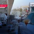 Por reducción de carriles, colapsa la autopista México-Puebla