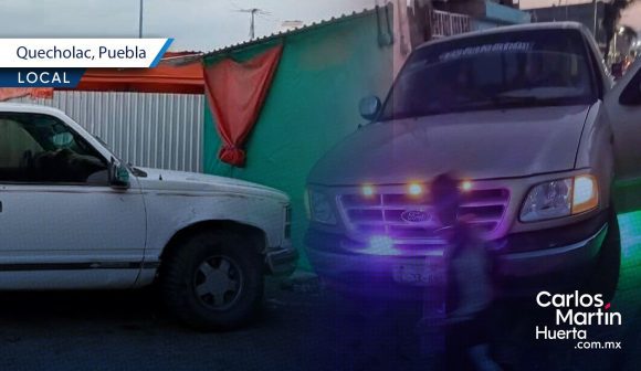 Roban cuatro camionetas durante fiesta patronal en Quecholac