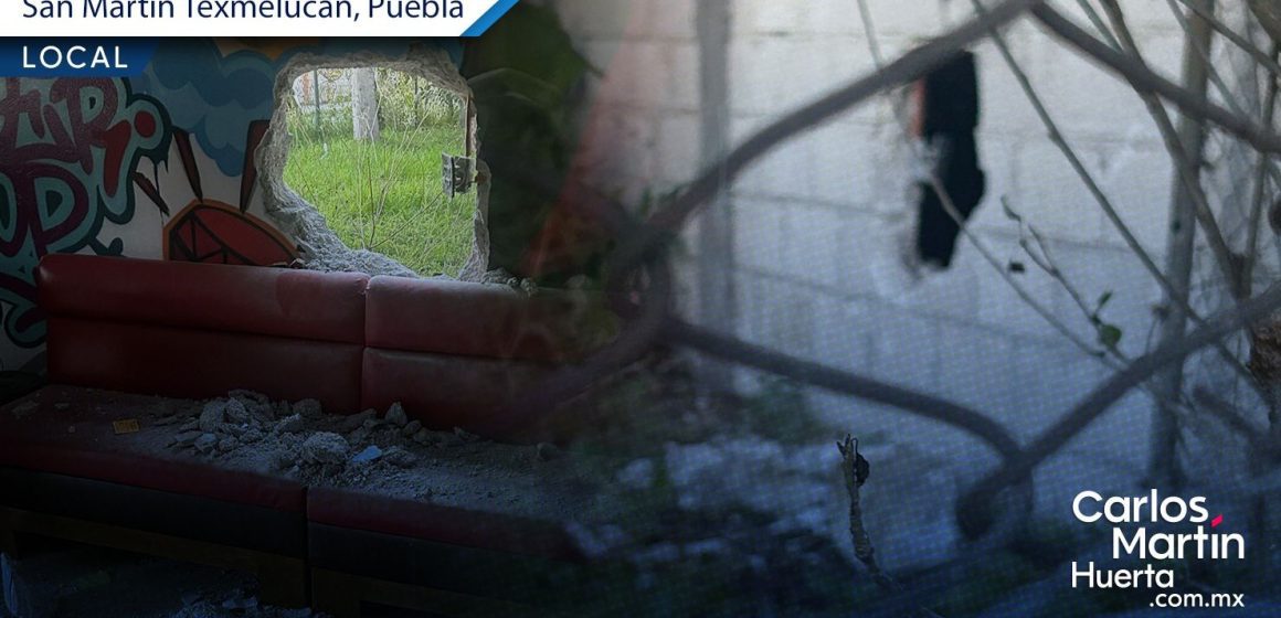 San martín -texmelucan ¡Alerta en Texmelucan! Roban barbería tras perforar uno de sus muros