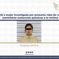 Capturan a Victoria Abril N. por robo de vehículo agravado con sustancia química