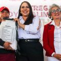 Tonantzin Fernández entrega apoyos alimentarios a más de 560 personas vulnerables en San Pedro Cholula