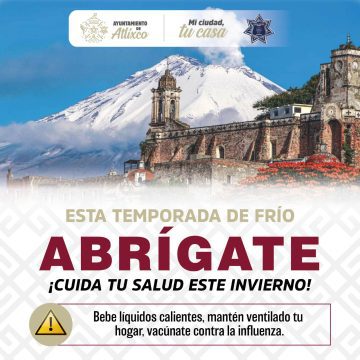 Llaman a reforzar medidas preventivas ante el frío en Atlixco