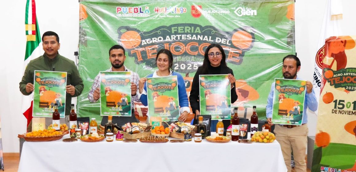 Presentan la 4ta edición de la Feria Artesanal del Tejocote en Atexcac, Huejotzingo