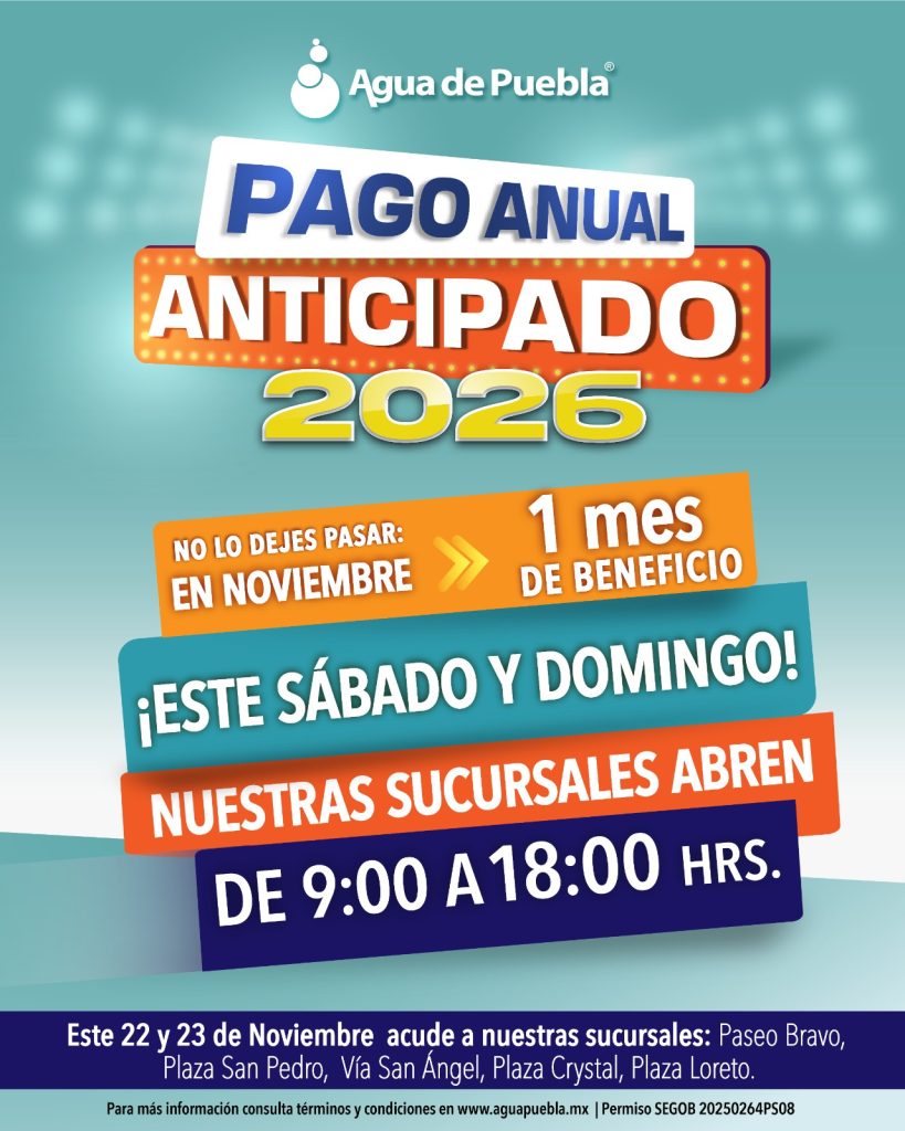 Agua de Puebla abrirá 5 sucursales este sábado 22 y domingo 23 de noviembre 2 WhatsApp Image 2025 11 19 at 8.52.00 PM