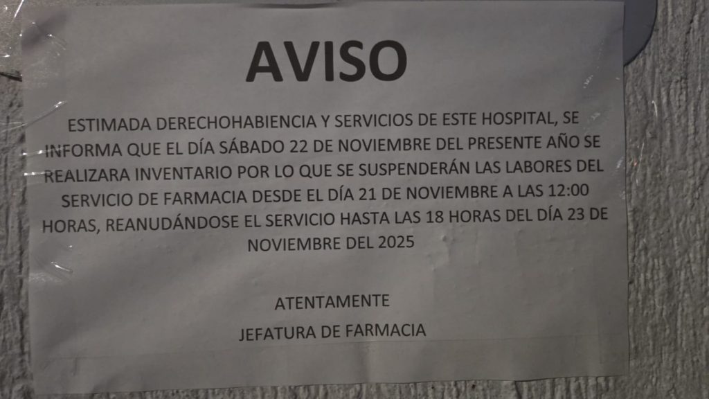 Farmacia del ISSSTE: Incumplen horario de reapertura y suspenden entrega de medicamentos 1 WhatsApp Image 2025 11 23 at 7.24.00 PM