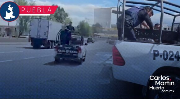Detienen a pareja en Coronango tras persecución en vehículo robado sobre la autopista México–Puebla
