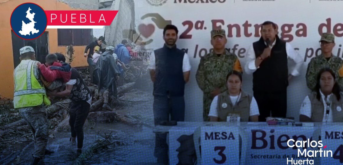 Inicia segunda entrega de apoyos a damnificados en Puebla