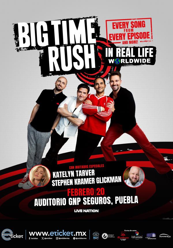 ¡Confirmado! Big Time Rush llegará a Puebla en 2026
