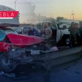 Accidente en la autopista México-Puebla deja 5 heridos e intenso tráfico