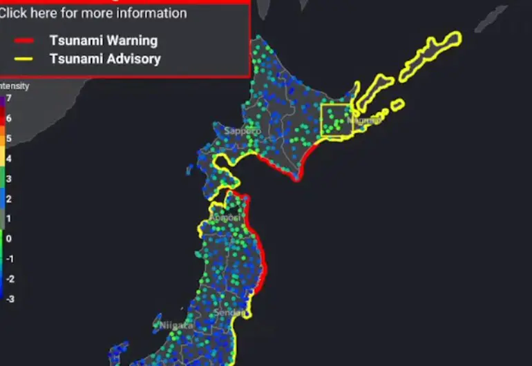 Activan alerta de tsunami en Japon tras terremoto de 7.6 3
