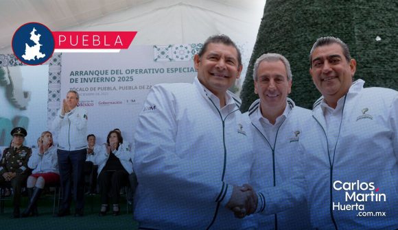 Armenta y Sergio Salomón dan arranque al operativo “Héroes Paisanos” en Puebla
