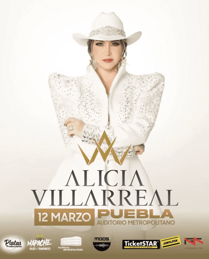 Alicia Villarreal regresa a Puebla en 2026 Fecha y precios de los boletos 2 1