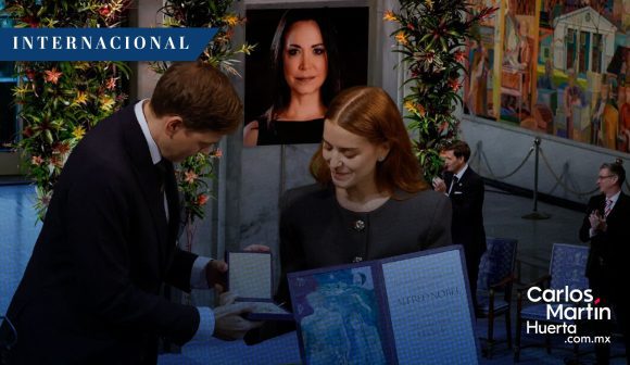 Hija de María Corina Machado acepta el Nobel de la Paz en su nombre