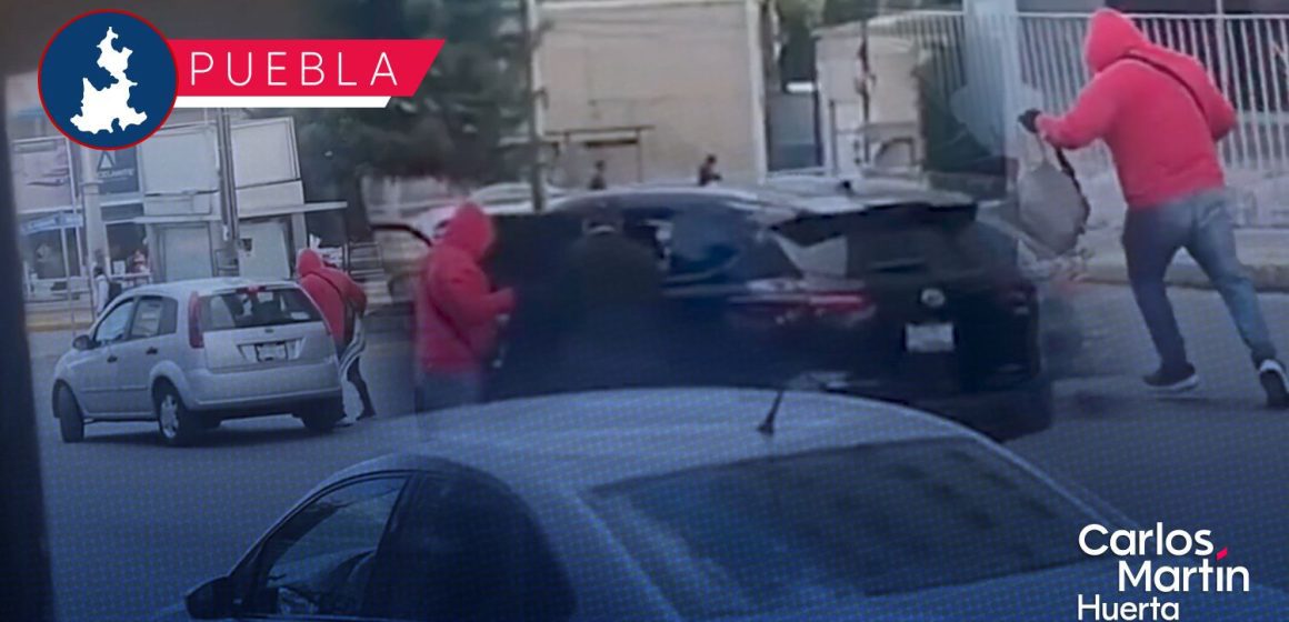 Asaltan a conductor y lo despojan de efectivo en la 25 Poniente y Bulevar Atlixco