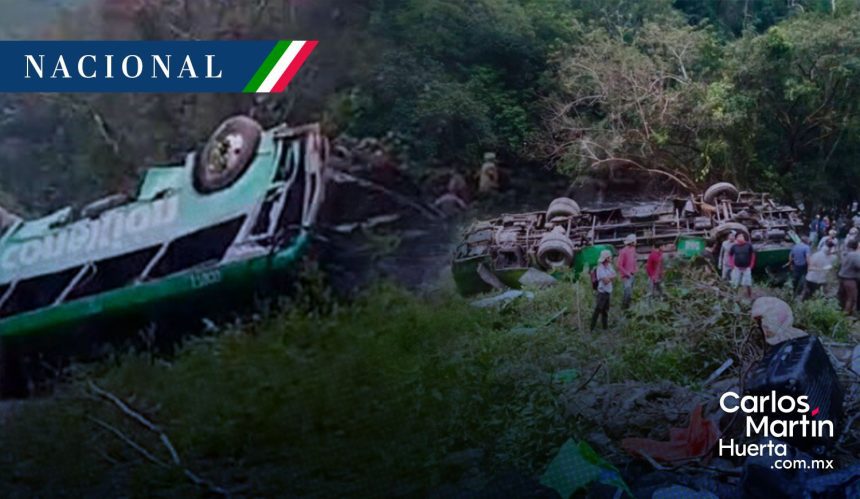 Tragedia en Veracruz: Ocho muertos tras caída de autobús a un barranco en Zontecomatlán