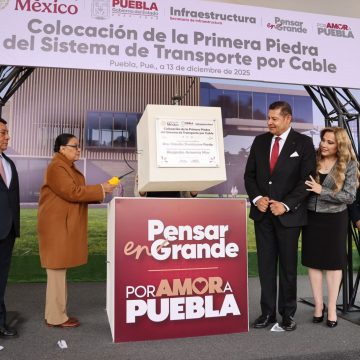 Cablebús- primera piedra Con Sistema de Transporte por Cable, Gobierno Estatal conectará puntos estratégicos con seguridad
