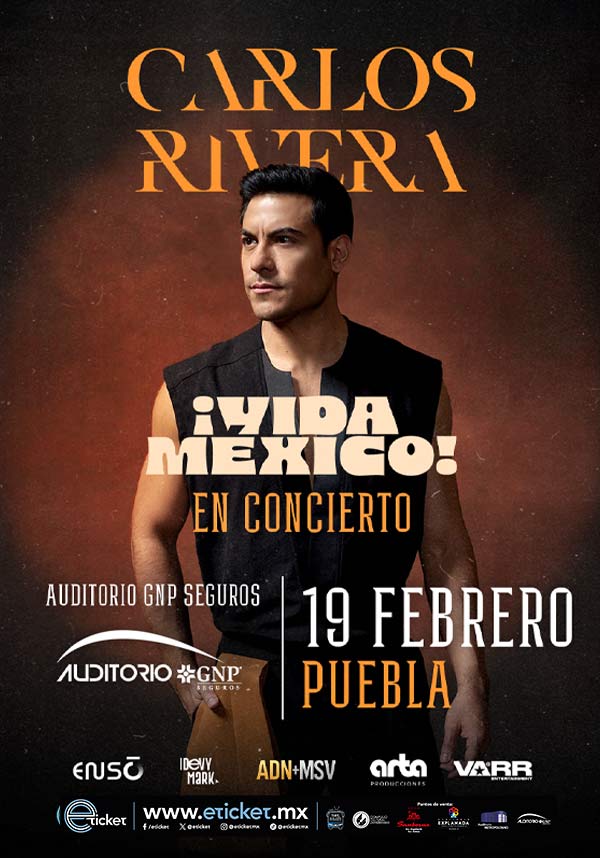 Carlos Rivera llega a Puebla con su gira “Vida México 2026”