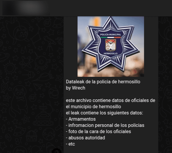 Ciberataque en Hermosillo expone datos antiguos de policías municipales 2 Ciberataque en Hermosillo expone datos antiguos de policias municipales 3