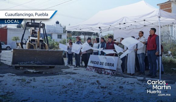 Comienza ampliación del drenaje sanitario en Cuautlancingo