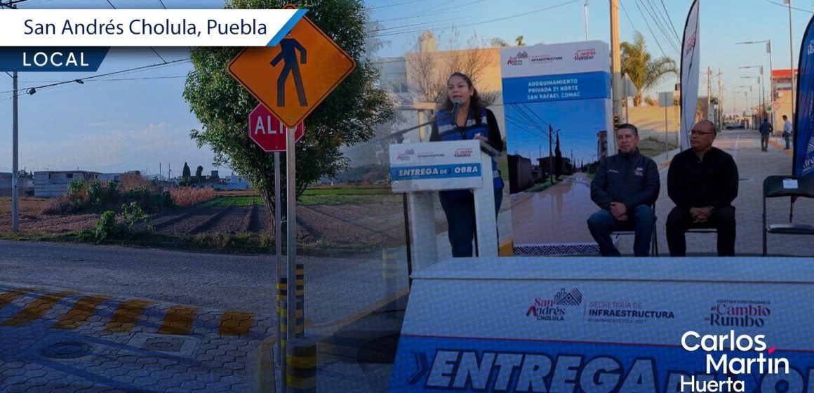 Entregan obra de adoquinamiento en San Rafael Comac