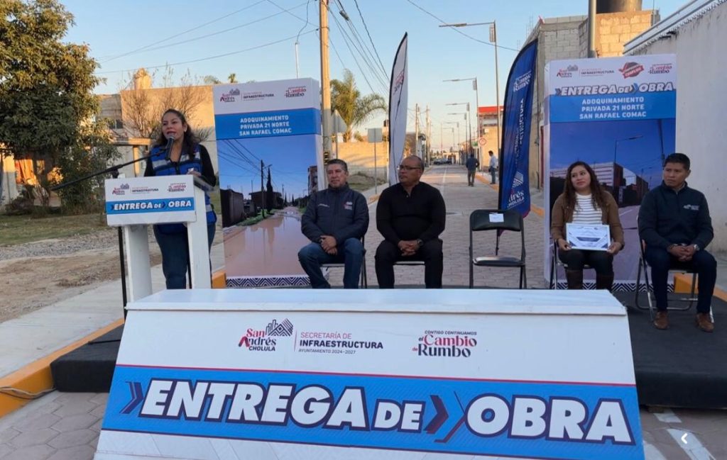 Entregan obra de adoquinamiento en San Rafael Comac 3