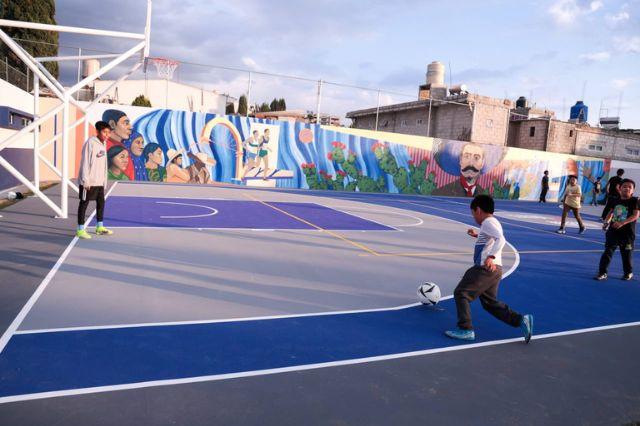 Entregan rehabilitación del Complejo Deportivo Emiliano Zapata en San Andrés Cholula 2 Entregan rehabilitacion del Complejo Deportivo Emiliano Zapata en San Andres Cholula 3