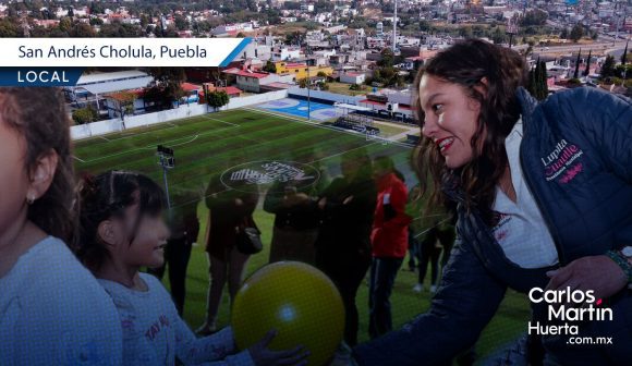 Entregan rehabilitación del Complejo Deportivo Emiliano Zapata en San Andrés Cholula