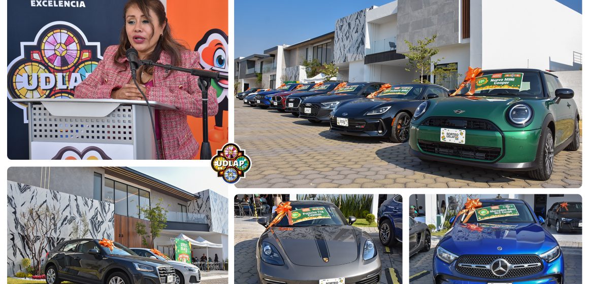 Foto boletín 381-1 Sorteo UDLAP 39: Entrega de premios a once ganadores; Residencia y autos de lujo