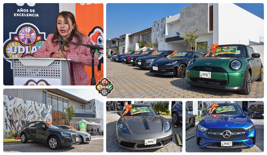 Foto boletín 381-1 Sorteo UDLAP 39: Entrega de premios a once ganadores; Residencia y autos de lujo