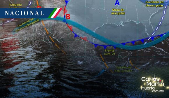 Frente frío 21 causará lluvias fuertes en cuatro estados