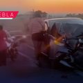 Fuerte accidente en la autopista Puebla-Atlixco deja dos heridos