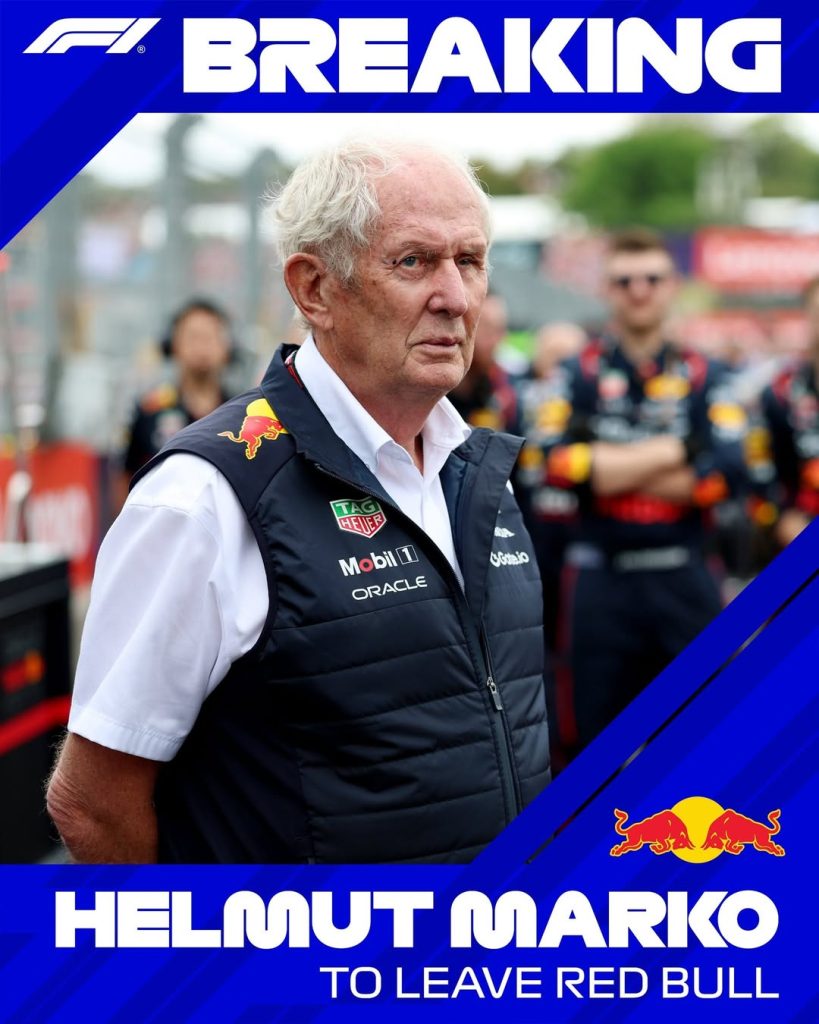 Helmut Marko se despide de Redbull tras dos décadas con el equipo