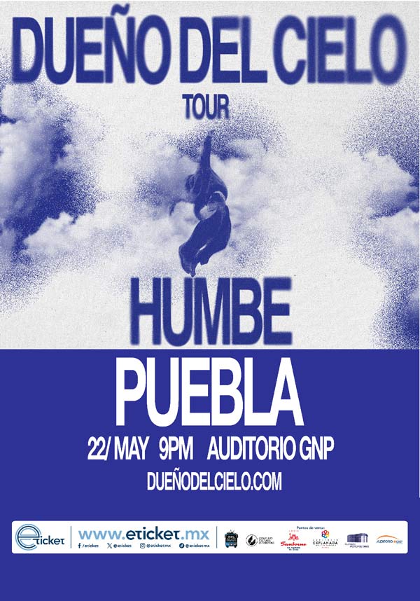 Humbe llegará a Puebla en 2026 con su gira “Dueño del Cielo” 1 Humbe llegará a Puebla en 2026 con su gira “Dueño del Cielo”