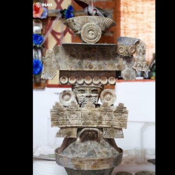 INAH exhibe por primera vez el incensario teotihuacano “de la vida y la muerte”