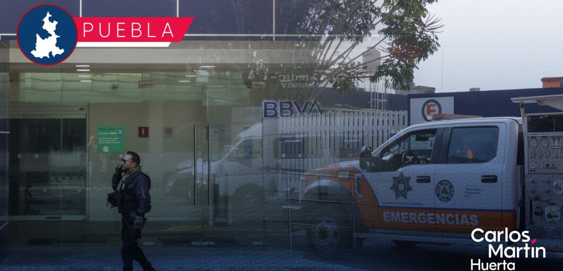 Localizan teléfono con cuenta regresiva en el BBVA de la 25 Poniente; desarman presunto artefacto explosivo