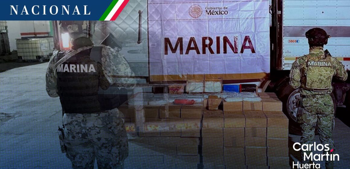 Aseguran más de media tonelada de metanfetamina en el puerto de Mazatlán