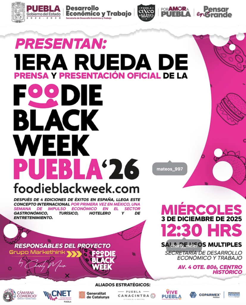 Puebla recibirá la Foodie Black Week 2026