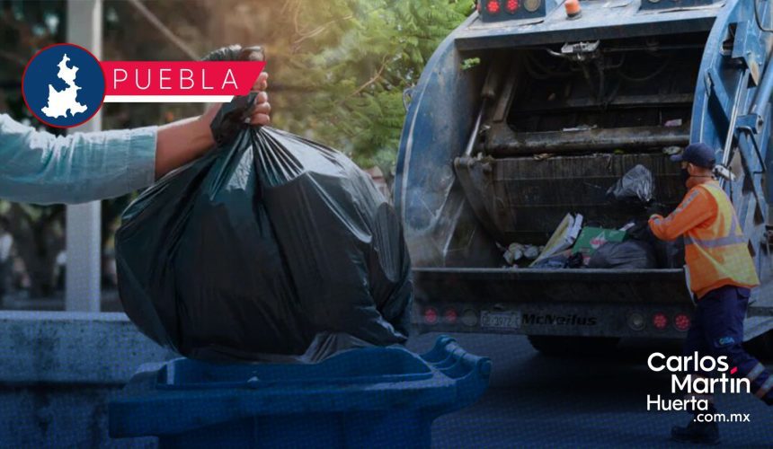 Recolección de basura en Puebla operará con normalidad el 24 de diciembre; se suspende el servicio en Navidad