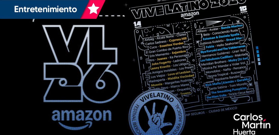 Revelan el cartel por día del Vive Latino 2026 Revelan el cartel por día del Vive Latino 2026